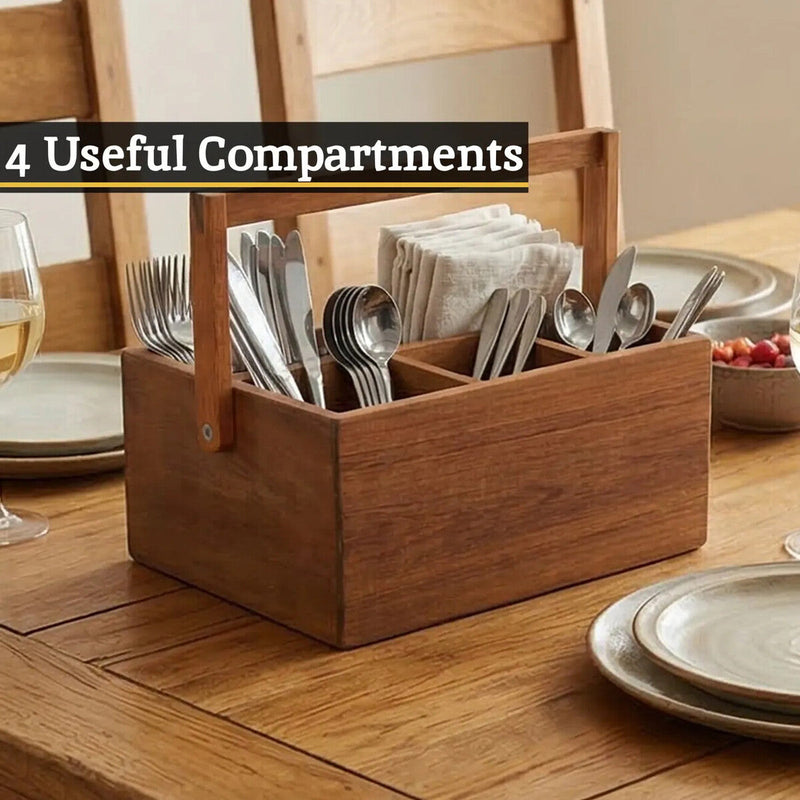 Acacia Cutlery Caddy | Socorro