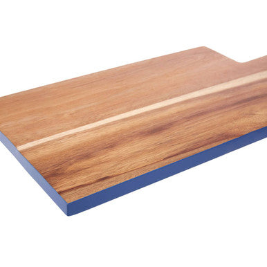 Rectangular Blue Edge Chopping and Serving Board | Socorro