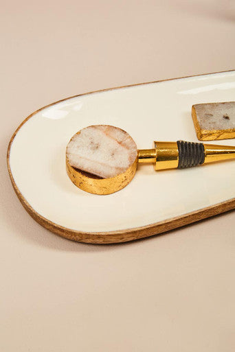 Mango Wood Large Oval Serving Platter | Kara