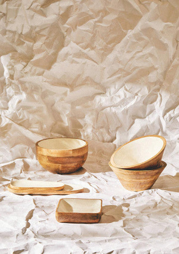 Medium Mango Wood Square Bowl | Kara