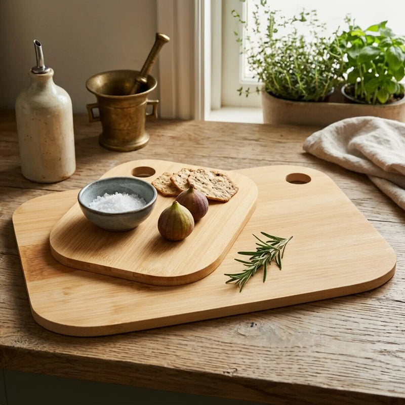 Set of 2 Bamboo Cutting and Serving Boards | Dahra