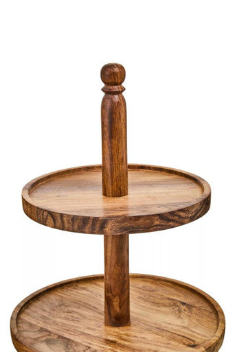Sheesham Wood Three Tier Cake Stand | Kora
