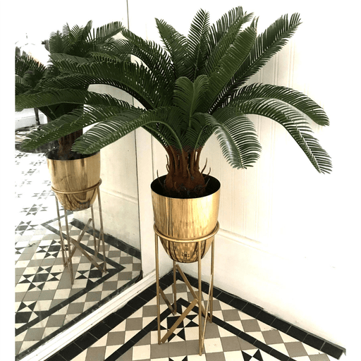 110cm Artificial Cycas Palm with Planter and Stand - InStock