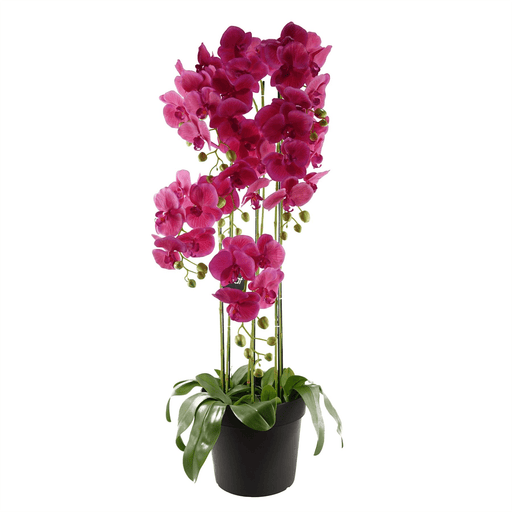 110cm Large Pink Orchid Plant - Artifcial - 41 REAL TOUCH flowers - InStock