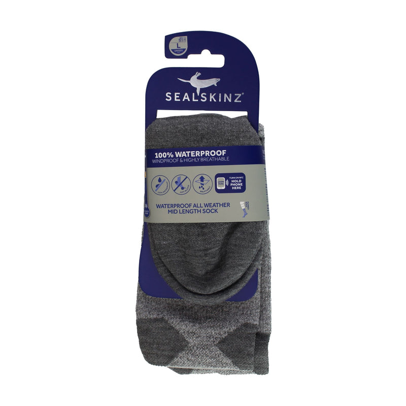 1 Pack Waterproof All Weather Mid Socks for Men & Ladies - Ankle Socks