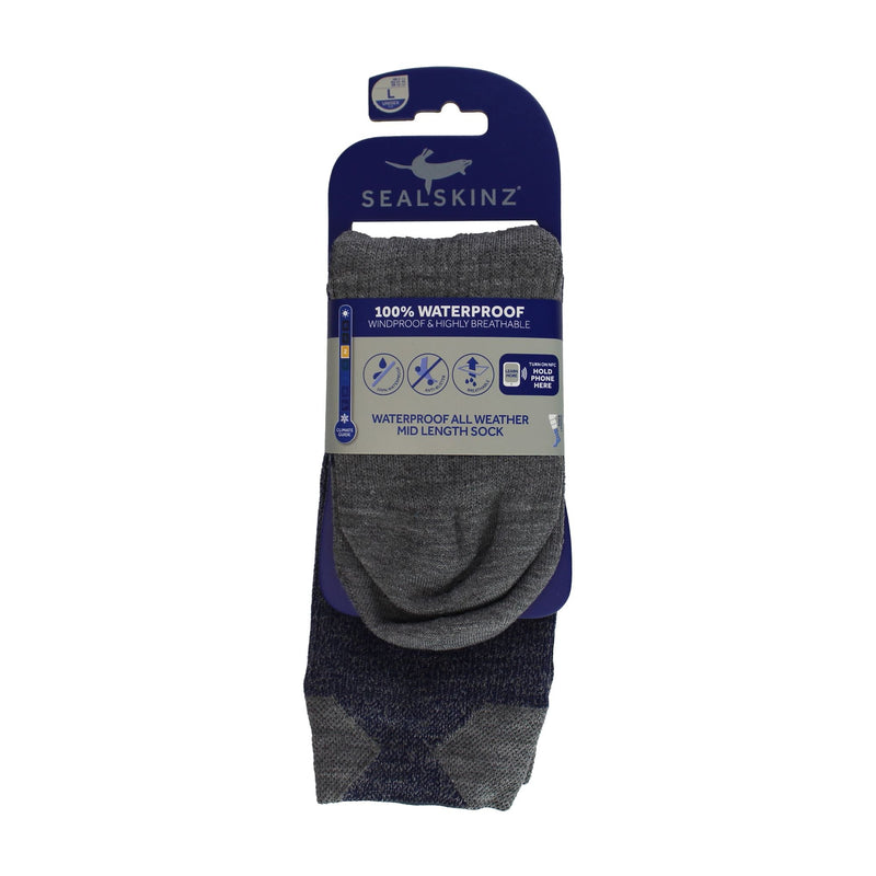 1 Pack Waterproof All Weather Mid Socks for Men & Ladies - Ankle Socks