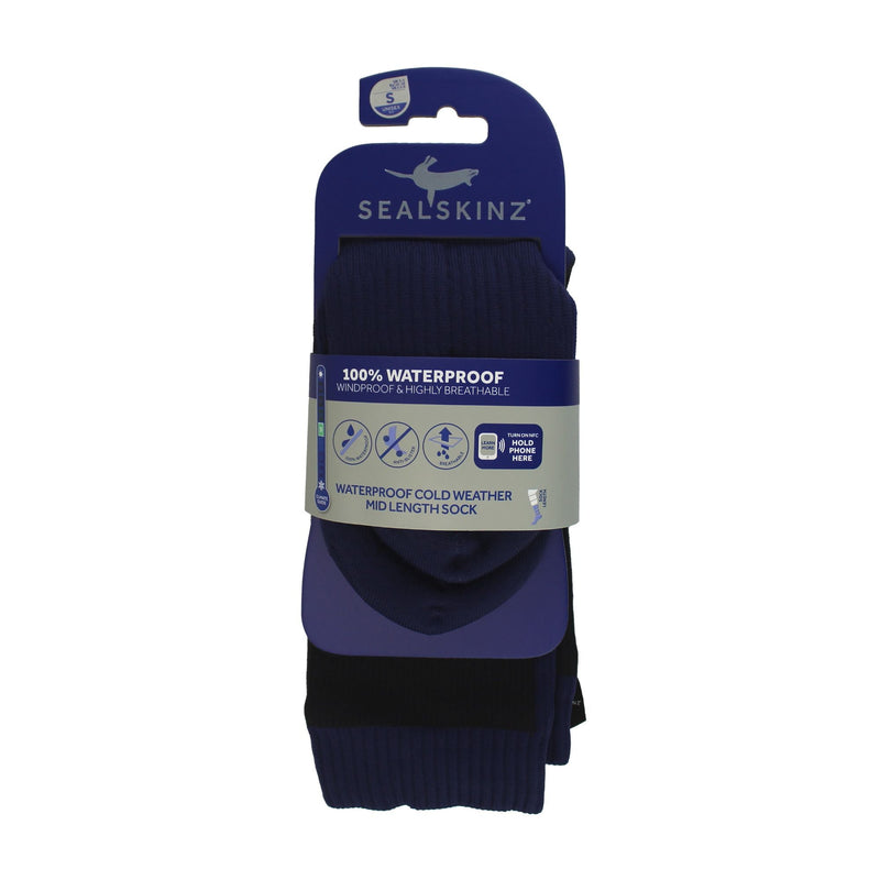 1 Pack Mens Ladies Insulated Waterproof Mid Socks for Cold Weather