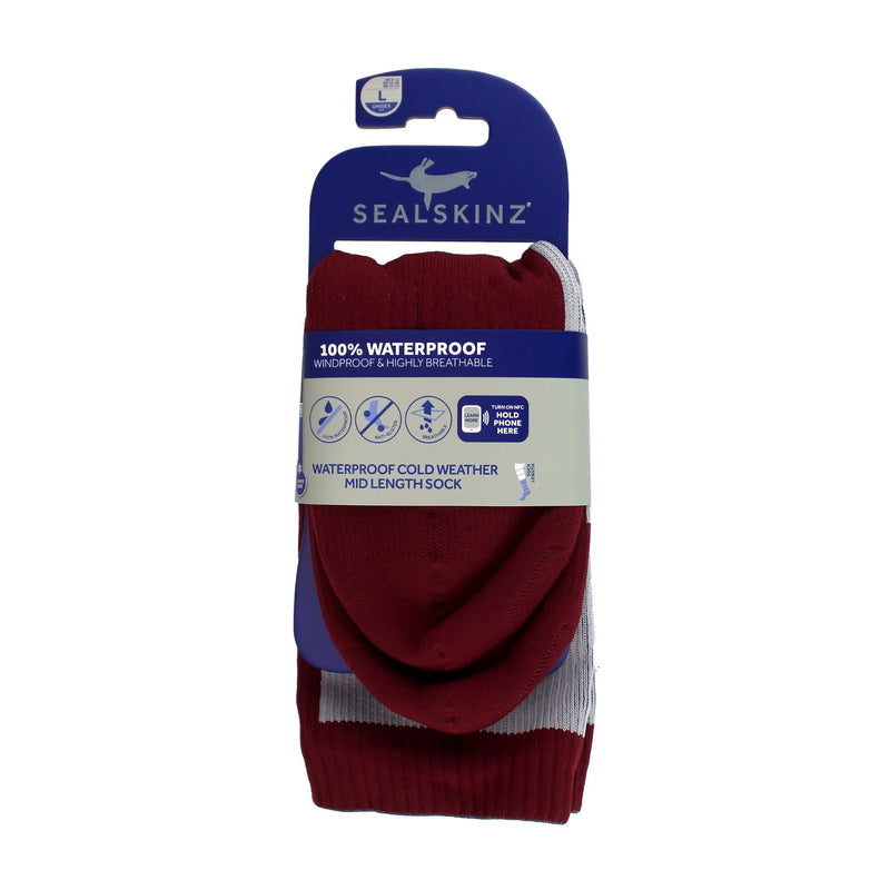 1 Pack Mens Ladies Insulated Waterproof Mid Socks for Cold Weather