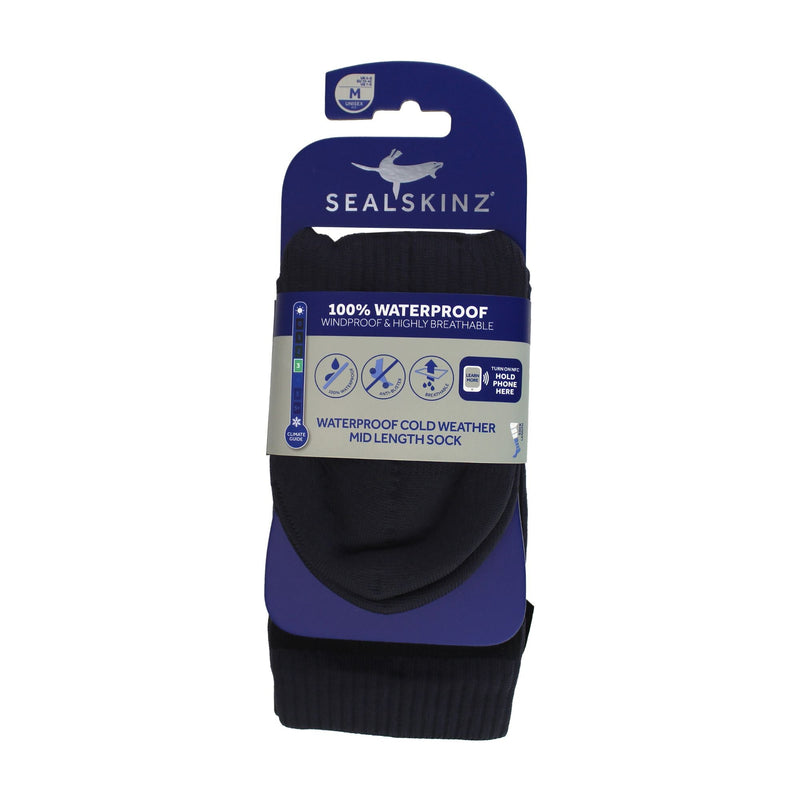 1 Pack Mens Ladies Insulated Waterproof Mid Socks for Cold Weather