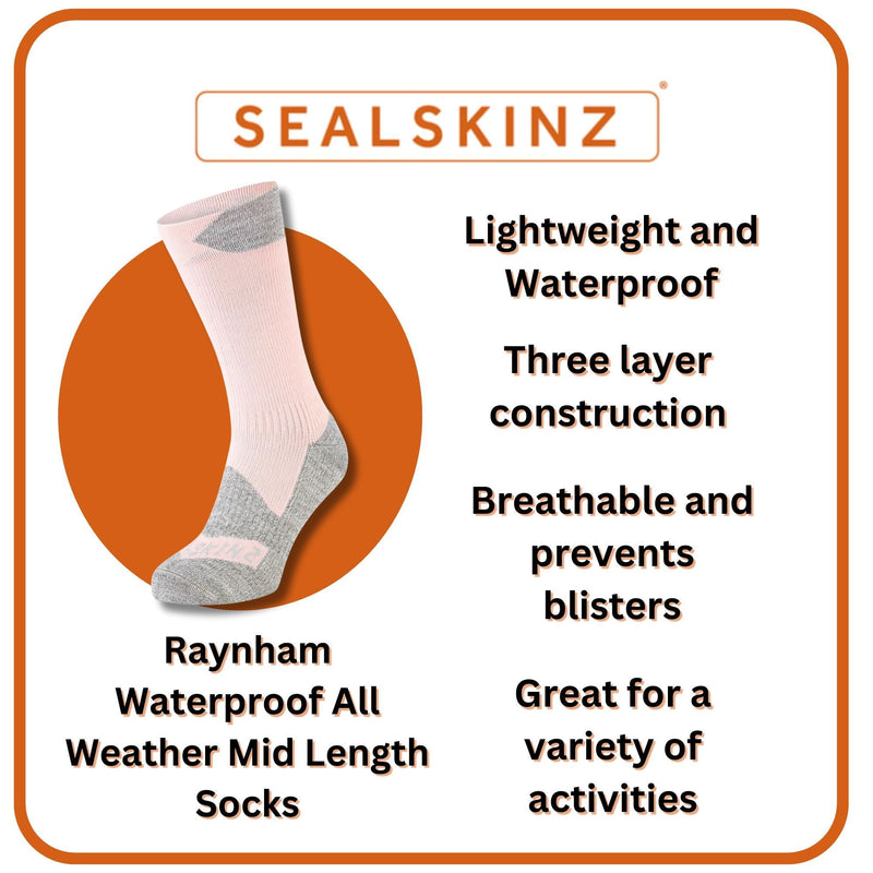 Mens & Ladies Waterproof All Weather Mid Length Socks
