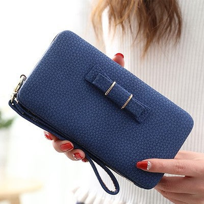 Cute bow large capacity multi-function clutch