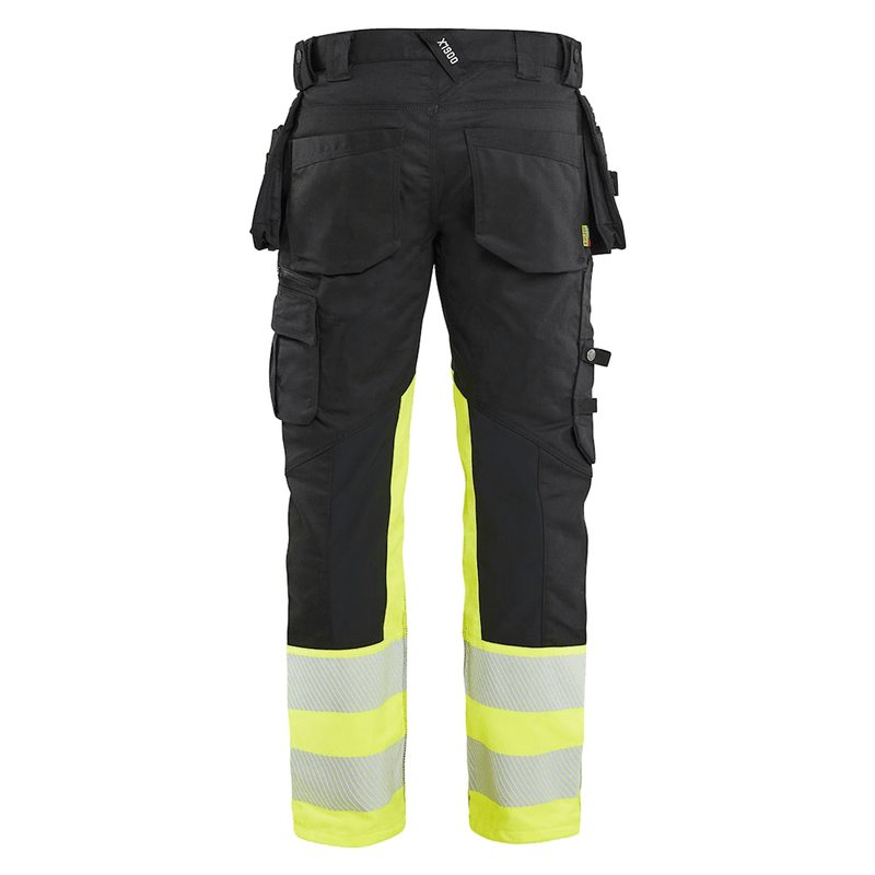 Blaklader 1130 Hi-Vis Stretch Kneepad Trousers Black/Yellow