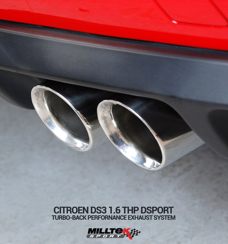 Milltek Sport - Citroen DS3 1.6 THP 16V DSport Cat-back Exhaust (Multiple Options)