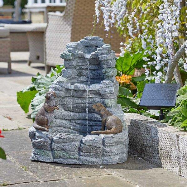 Otter Falls- Solar Powered Water fountain