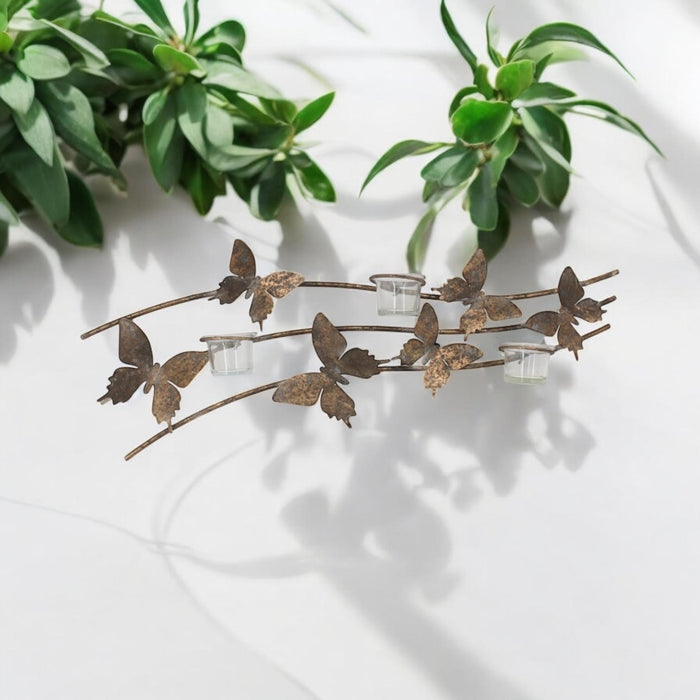 67CM METAL CANDLE HOLDER BUTTERFLY