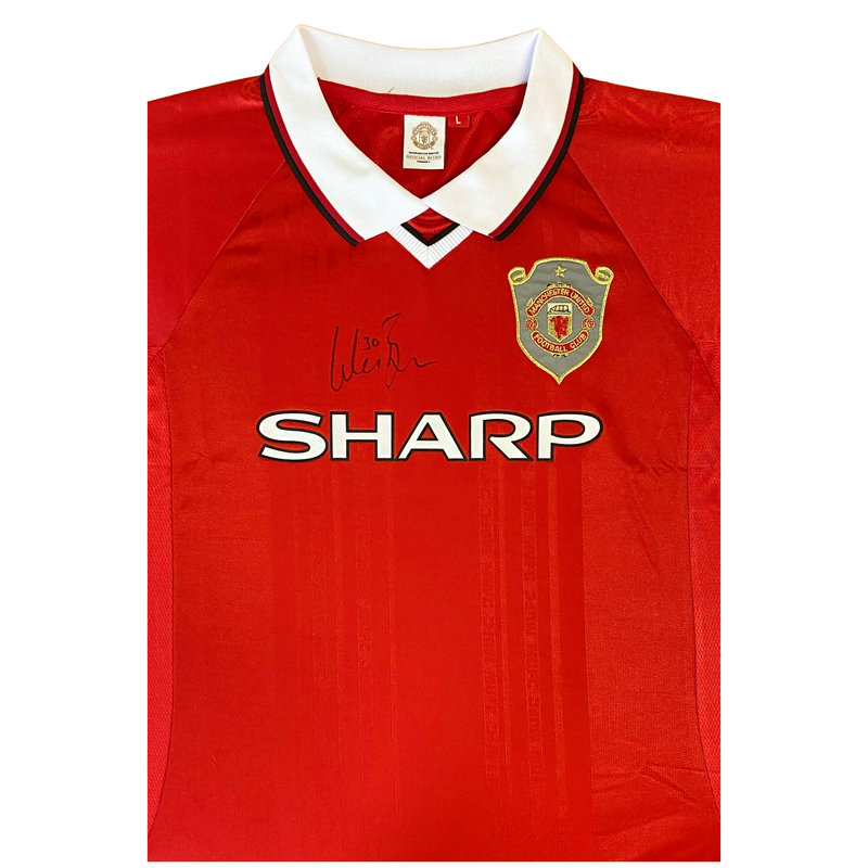 Wes Brown 1999 UCL Signed Shirt