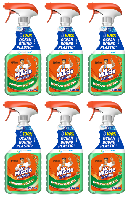 6 x Mr Muscle Platinum Window & Glass - 750ML