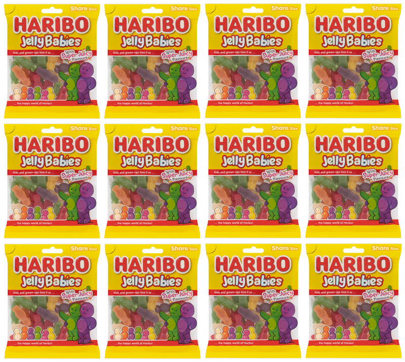 12 x Haribo Jelly Babies 160Gm