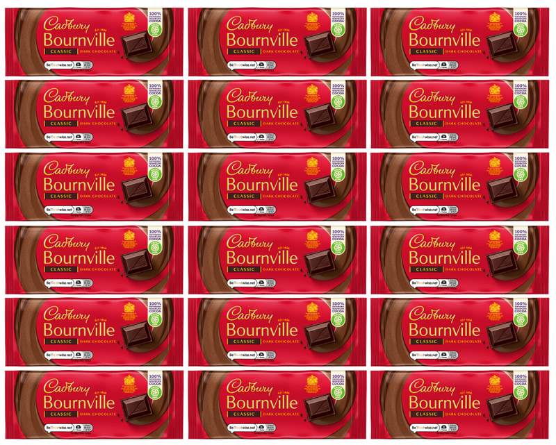 18 x Cadbury Bournville - 100GM