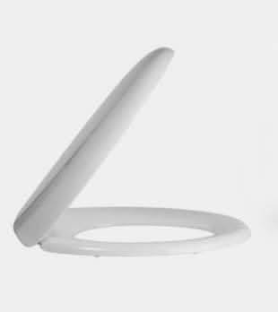 17" Standard White Oval Toilet Seat with Adjustable Hinge