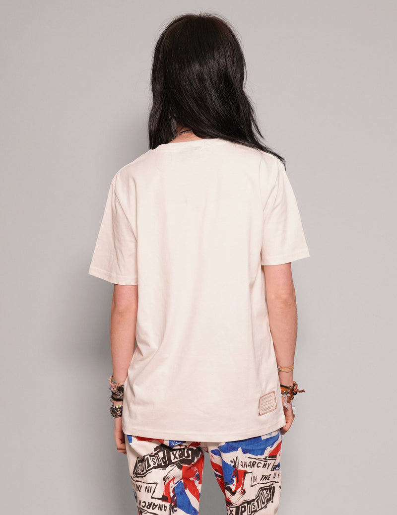 'We're Into Chaos' T-Shirt in Ecru