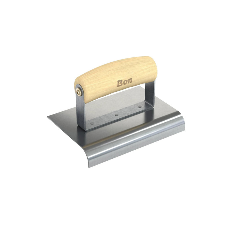 Bon Tool Stainless Steel Pavement Edger - 6" x 4" - Wood Wave Handle