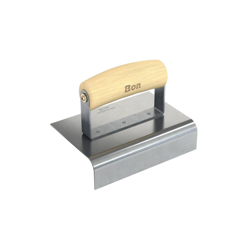 Bon Tool Stainless Steel Pavement Edger - 6" x 4" - Wood Wave Handle