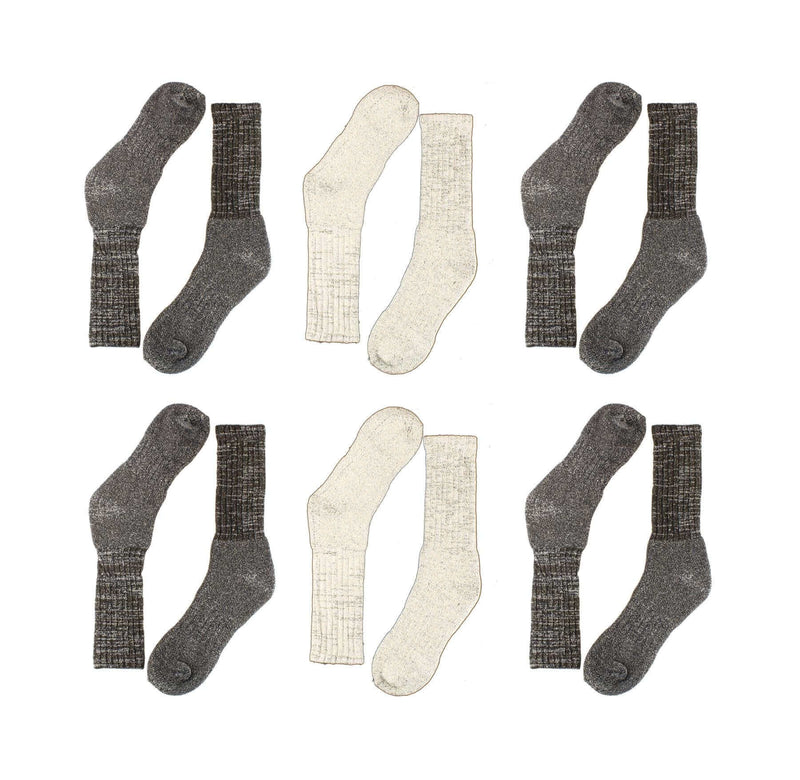 12 Pack Men's Thermal Merino Wool Work Boot Socks Reinforced Heel and Toe Warm Breathable for Hiking Winter Wear Moisture-Wicking Odor-Resistant by Sock Stack