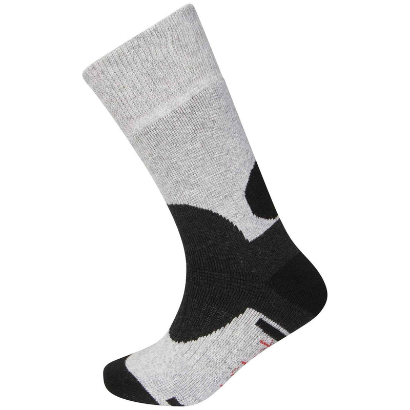 12 Pairs Mens Wool Hiking Work Boot Socks with Padded Sole Reinforced Heel and Toe for Ultimate Comfort and Durability Black and Grey UK 6-11 EU 39-45 Sock Stack