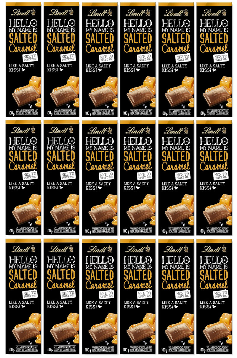 18 x Lindor Salted Caramel Bar - 100GM