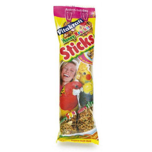 Vitakraft Australian Cockatiel Honey/Eucalyptus Sticks 2 Pack - Case of 5