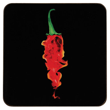Set of Four Coasters | Flaming Chilli