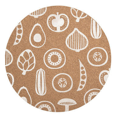 Set of Four Cork Round Placemats | Besa