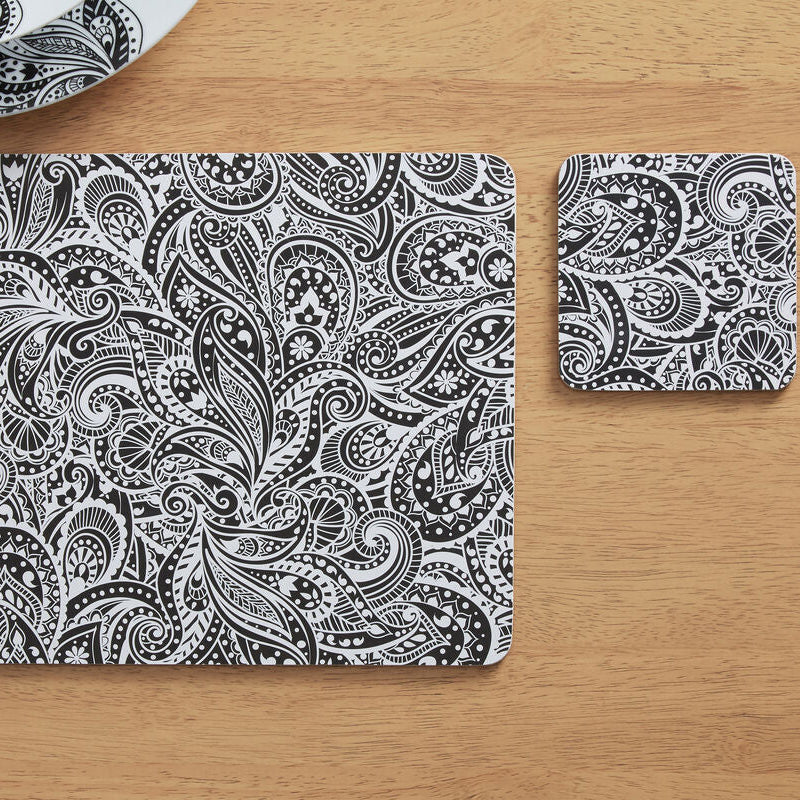 Set of 4 Cork Placemats | Paisley