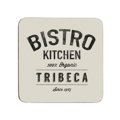 Set of Four Square Coasters | Bistro