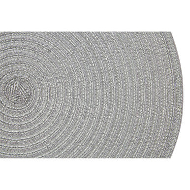 Round Silver Thread Woven Placemat |Alice