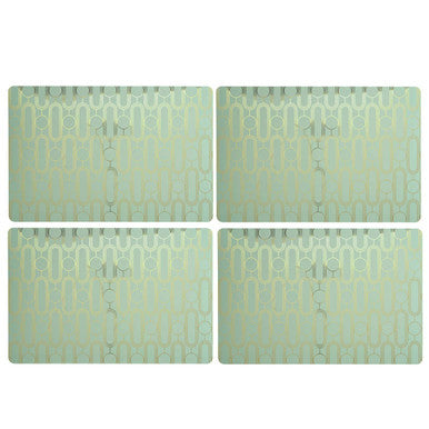 Set of 4 Green Placemats | Frosted Deco