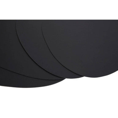 Pebble 4 Piece Black Leather Placemats | Catlins