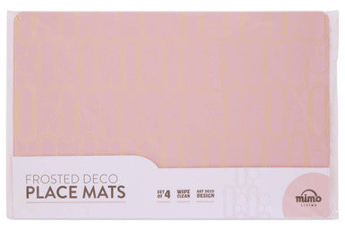 Set of 4 Pink Placemats | Frosted Deco