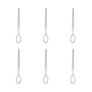 Set of Six Clear Plastic Sundae Spoons | Summer
