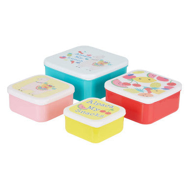 Set of 4 Fruity Alpaca Lunch Box | Mimo