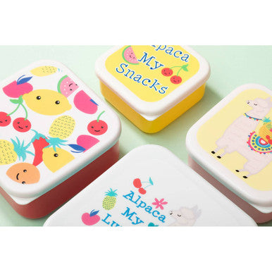 Set of 4 Fruity Alpaca Lunch Box | Mimo