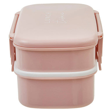 Light Pink Lunch Box with Cutlery | Grub Tub
