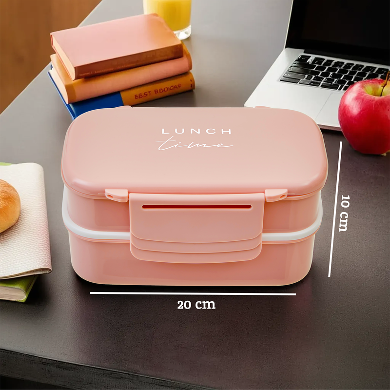 Light Pink Lunch Box with Cutlery | Grub Tub