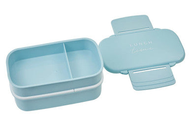 Light Blue Lunch Box with Cutlery | Grub Tub