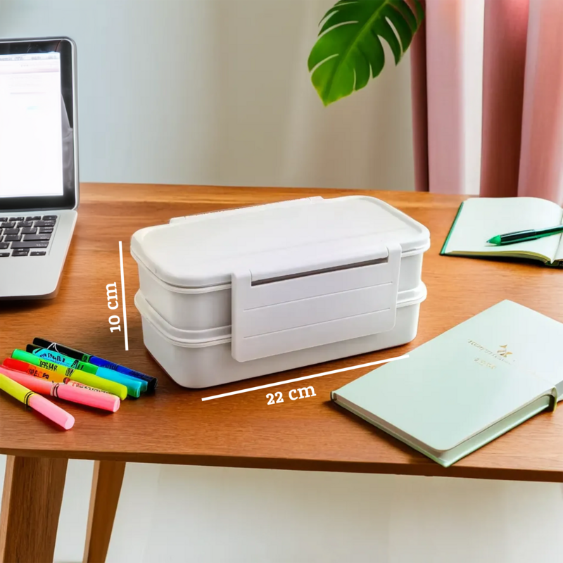 Grey Lunch Box with Cutlery | Grub Tub