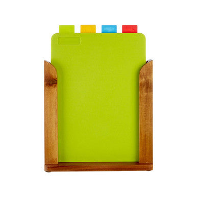 Set of 4 Colourful Chopping Boards with Stand | Dahra