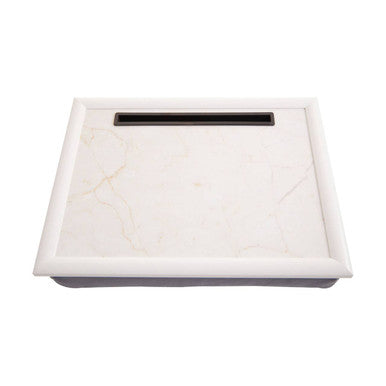 Ecru Marble Lap Tray with Ipad Holder | Portada