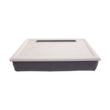 Ecru Marble Lap Tray with Ipad Holder | Portada