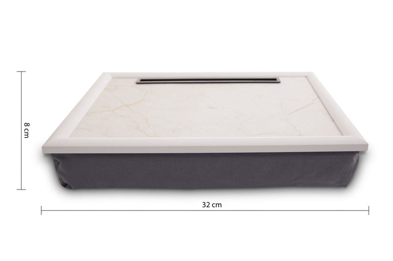 Ecru Marble Lap Tray with Ipad Holder | Portada